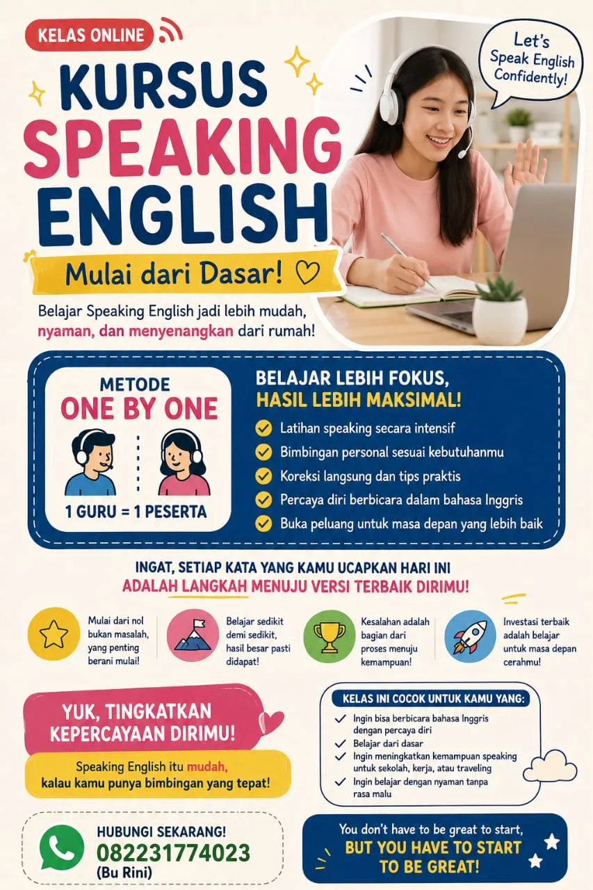 Kursus Speaking English di Sentani Jayapura